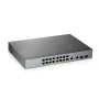 ZyXEL GS1350-18HP-EU0101F Smart Managed Gigabit PoE+ Switch mit 16 PoE+ Ports und 2 SFP-Uplinks, 250W Budget