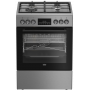 Beko FBMA61330GXDTN Gasherd mit einem 72-l-Elektrobackofen, 60 cm