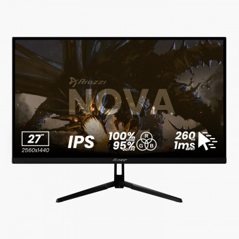 Arozzi Nova AZ-NO-27T2K260-BK 27-Zoll IPS QHD 260 Hz-Monitor, Schwarz