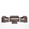 BICA Gartenmöbel-Set Nebraska 2 Beige – 3-teiliges Balkonset mit 2 Sesseln und Couchtisch
