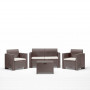BICA Gartenmöbel-Set Nebraska 2 Beige – 3-teiliges Balkonset mit 2 Sesseln und Couchtisch