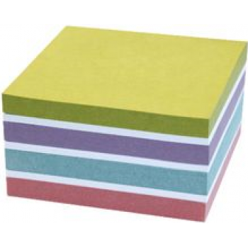 Kores Recycling Haftnotizwürfel Recycling Pastell Notizen 75 x 75 mm, 450 Blatt, Recyclingpapier, Sichere Haftung, 1 Würfel N47463