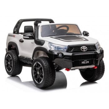 LEAN CARS Elektrisches Ride-On Auto Toyota Hilux Weiß 12V mit Elternfernbedienung