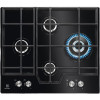 Electrolux KGG6456K 60 cm Einbau-Gaskochfeld mit 4 Brennern, schwarzes Glas