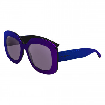 Karl Lagerfeld Damen KL6165S-500 Cat-Eye-Sonnenbrille, violettes Gestell, graue Gradient-Gläser, 53mm