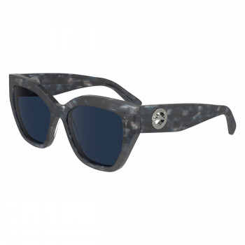 Longchamp LO741S-406 Damen-Sonnenbrille, Havanna-Fassung, Braunes Gradient-Glas, 55mm