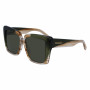 Ferragamo Damen SF1060SN-263 Schmetterling Sonnenbrille, Havanna Rahmen, Braunes Gradient Glas, 55mm