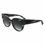 Longchamp LO779S-8 Damen-Sonnenbrille, quadratisches Acetatgestell, graue Gradientgläser, 53-19-140