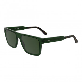 Lacoste Herren L6059SN-301 Rechteckige Sonnenbrille, Havana Rahmen, Braune Gläser, 56mm