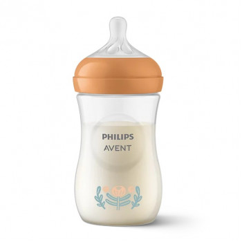 Philips AVENT Natural Response Babyflasche 260 ml mit Medium-Flow-Sauger, 1M+