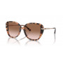 Michael Kors Damen MK2185BU34491 Cat-Eye-Sonnenbrille, dunkelbraunes Schildpatt-Gestell, braune Gradient-Gläser, 56/17/140 mm