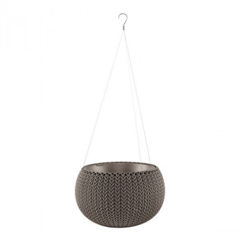KETER Blumentopf Cozy S mit Hänge-Set braun