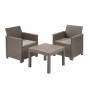 KETER Gartenmöbel-Set Elodie Balkon-Set mit Tisch Classic Beige