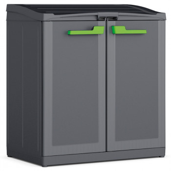 KETER Abfalltrennsystem Split Basic 110L Recycling-System 68x39x85cm dunkelgrau/schwarz