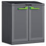 KETER Abfalltrennsystem Split Basic 110L Recycling-System 68x39x85cm dunkelgrau/schwarz