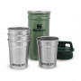 STANLEY Vodka Glas-Set Adventure, 4 Gläser 59mL mit Aufbewahrungsrahmen grün