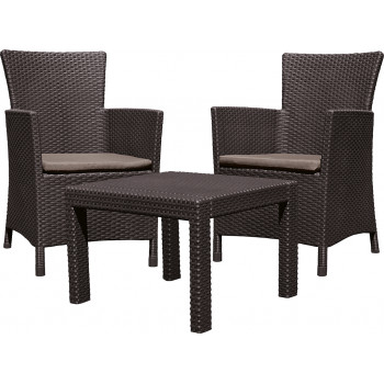 KETER Gartenmöbel-Set Rosario Balkon-Set braun