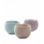 KETER Blumentopf-Set Cozies Trio lila/beige/hellblau