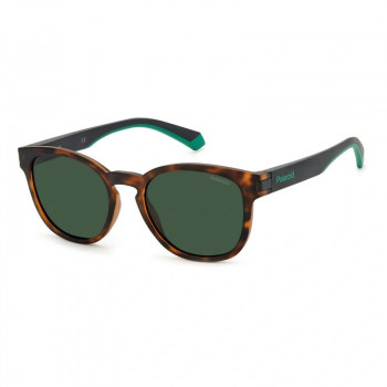 Polaroid Unisex Rechteckige Sonnenbrille PLD2129S2M6 Polarisiert Graue Gläser Schwarzer Rahmen 52-20-140