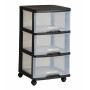 CURVER 3 Schubladen-System 20L Schubladen-System 37x39x61cm schwarz/transparent