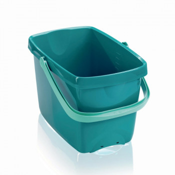 LEIFHEIT Picobello 12 L Eimer mit integrierter Hebelpresse, Grün/Weiß