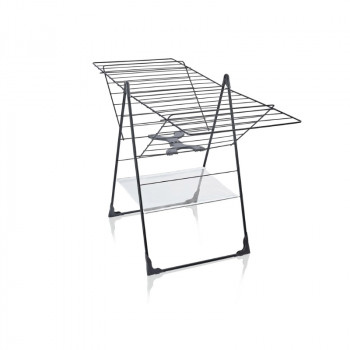 LEIFHEIT Classic 250 Flex Black klappbarer Wäscheständer, 25 m, Schwarz