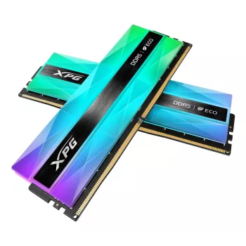 DIMM 32 GB DDR5-6400 (2x 16 GB) Dual-Kit, Arbeitsspeicher silber, AX5U6400C3216G-DCLANRSG, Lancer Neon RGB, INTEL XMP, AMD EXPO
