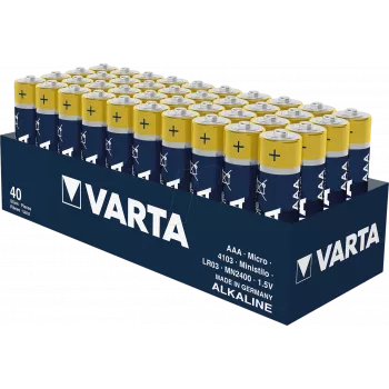 Varta Longlife Power Alkaline AAA-Einwegbatterie 1,5 V, 40er-Pack
