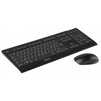 CHERRY B.Unlimited 3.0 Tastatur, Maus enthalten, Universal, RF Wireless, AZERTY, Französisch, Schwarz