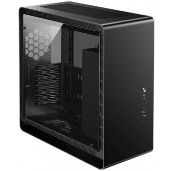 Jonsbo UMX6S E-ATX Midi-Tower, Gehärtetes Glas - schwarz