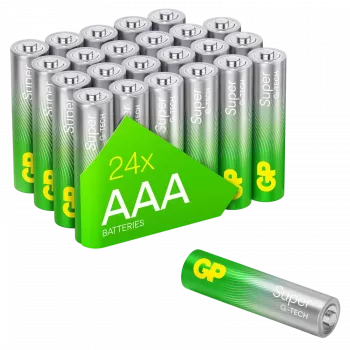 GP Super Alkaline AAA-Batterien 1,5 V — 24er-Pack (Modell 03024AETA-B24)
