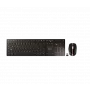 Tastatur-Maus-Set Cherry DW 9100 schlank — Kabellos RF + Bluetooth, QWERTY Spanisches Layout, 111 Tasten, Schwarz
