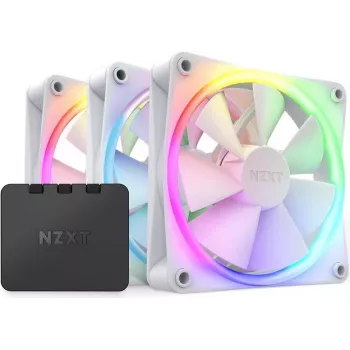 NZXT F120 RGB 120mm ARGB Reverse Blade Triple Pack - Weiß