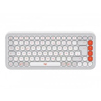 LOGITECH Wireless Keyboard - Pop Icon Keys - Off White & Orange Qwertz German