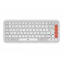 LOGITECH Wireless Keyboard - Pop Icon Keys - Off White & Orange Qwertz German