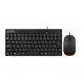 Perixx PERIDUO-212 DE, Mini-USB-Tastatur- und Maus-Set, schwarz