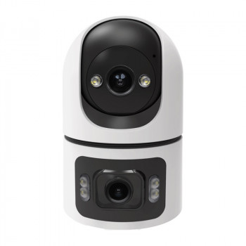 MOES WCM-Q09 Dual-Objektiv-WLAN-Innenkamera mit USB-Stromversorgung