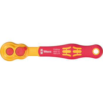 Wera 8007 A VDE Zyklop isolierte Knarre, 1/4 Zoll, 144 mm, 05004866001