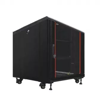 IT-BUDGET SRK 19-Zoll-Netzwerkschrank-Set, 12 HE, 600 × 600 mm, Schwarz, 99ITB19SRK1266GSM