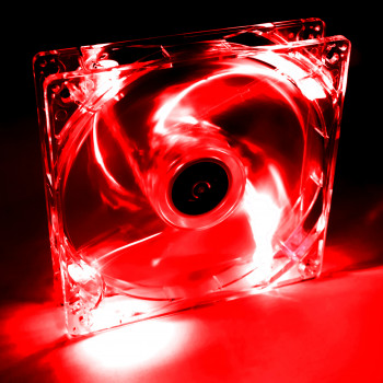 Akyga AW-12A-BR 120-mm-Gehäuselüfter, 4 rote LEDs, Molex / 3-Pin